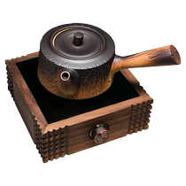 Rongshantang Electric Stoneware Ceramic Kettle Side-handled Tea Boiler Teapot Solid Wood Electric Ceramic Stove Tea Stove Set