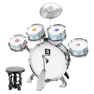 俏娃儿童架子鼓玩具初学者敲打鼓男孩生日礼物3周岁宝宝2圣诞礼品