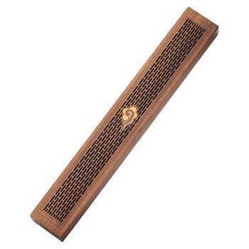 He feng shan she ແບບຈີນ sandalwood ໄມ້ແຂງນອນ incense ກ່ອງທູບ burner