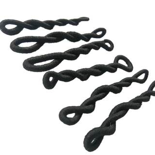 Liufang black woolen hair rope bun hair base rubber band