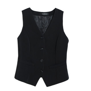 Suit vest women's 2024 spring and autumn black vest vest outer jacket professional formal work clothes