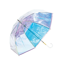 (Self-operated) Japanese imported Wpc Japanese Aurora Umbrella Dream Transparent Long Handled Umbrella Rain or Shine Long Handled Umbrella Laser