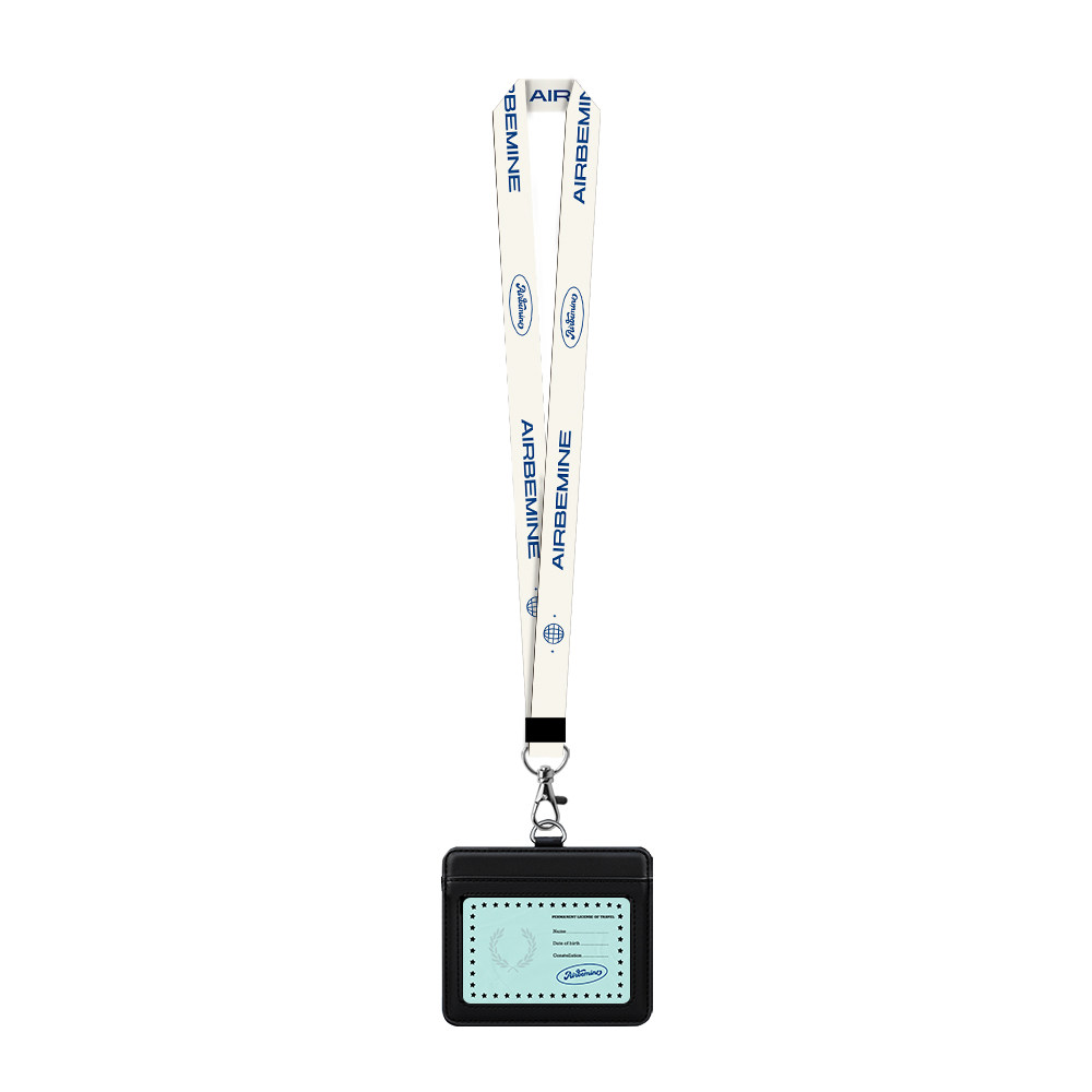 Airbemine American Retro Genuine Leather Card Holder/Packet for ID Cards, Student IDs, Campus Cards, and Lanyard