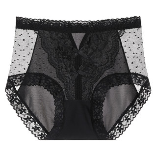 洁韵朵蕾丝内裤女性感大码收腹冰丝无痕纯棉裆抑菌2025新款短裤薄