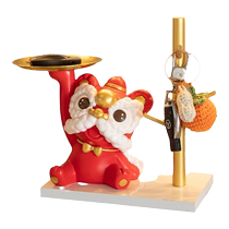 The joy of moving to my new home with lion awakening decorations in the living room of my new home moving gift entrance key storage ornaments