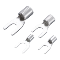 UT cold-pressed bare terminal copper welding port wiring nose wire ear fork type Y-shaped wire nose wire crimping connector 1 2 2 5