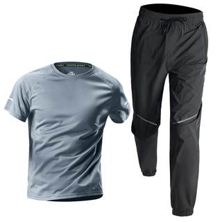 Одежда для фитнеса, мужской спортивный костюм из ледяного шелка