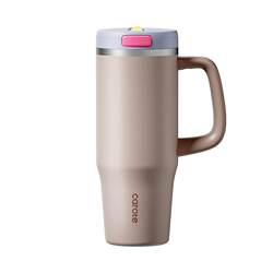 Carrot Giant Insulated Cup Large Capacity Water Bottle for Women, High-Value Car-Mounted Ceramic Coated Inner Liner Ice Cup