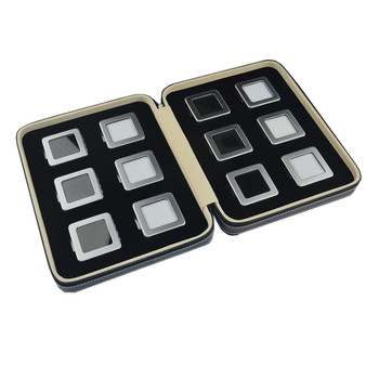 Transparent cover ring surface loose colored gemstone diamond tray display box