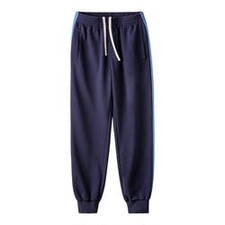 Madden Workwear American Casual Training Sweatpants Sports Waffle Joggers Elastic Waist Blue Long Pants Men's Spring
