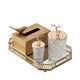 Modern light luxury style metal tissue box coffee table decoration
