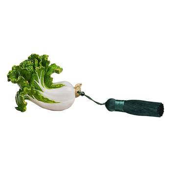 Zhu bingren's copper hand holding cabbage ornament