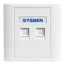 Type 86 concealed dual-port 10G network panel two-position CAT7 computer broadband information two-position Category 7 network cable socket