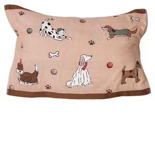 小狗球球枕巾纯棉a类八层纱布四季通用新款枕巾盖加厚加大卡通