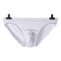 Mens retro casual solid color breathable briefs Modal young and middle-aged low-waist U convex bag cotton pants