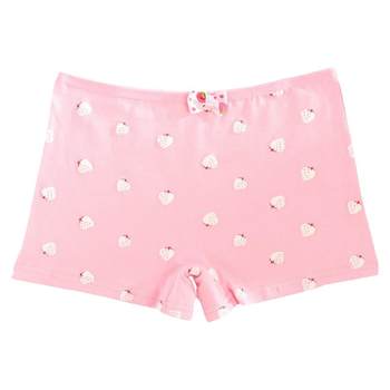 ເດັກຍິງ underwear junior high school girls mid-waist girls big children sweet cotton 12-15 years old fat M boxer students boxer briefs