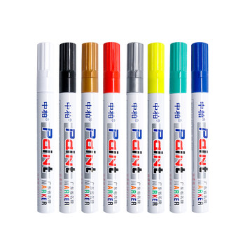 Zhongbai paint pen white marker pen waterproof and non-fading
