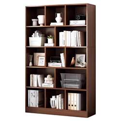 Bookshelf Storage Rack, Floor-Standing Household Storage Cabinet, Living Room Bedroom Wall-Mounted Storage Cabinet, Book Cabinet Integrated into the Wall