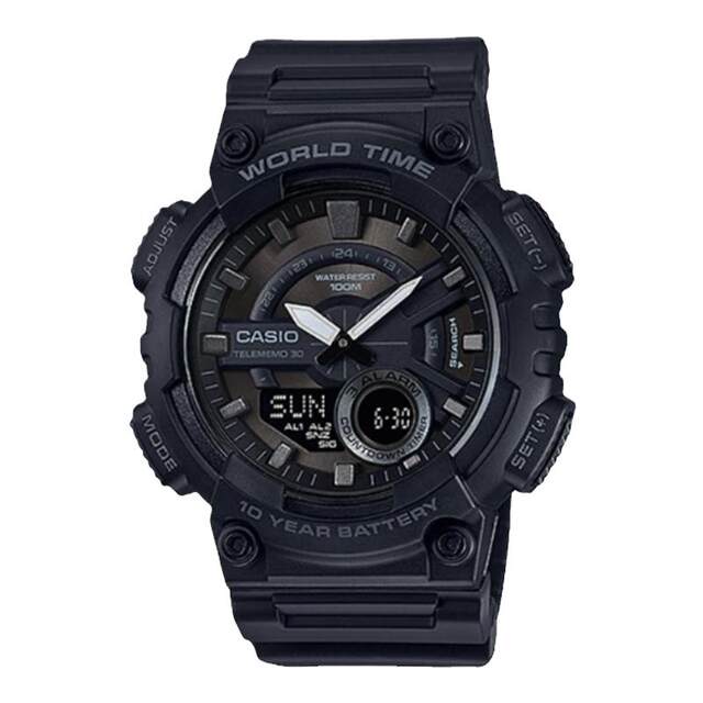 Casio watch male student classic retro CASIO Black Warrior sports waterproof watch AEQ-110W-1B