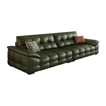 Tubo vintage green wax leather sofa light luxury high-end