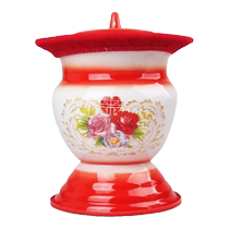 Thickened enamel spittoon anti-slip old-fashioned adult tall stainless steel childrens toilet home wedding small spittoon