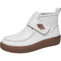 Camel Outdoor Shoes Womens Shoes 2024 Spring and Autumn New Thick Sole Increased Fashion Versatile High Top Shoes Comfortable Flat Sole Foot Protection