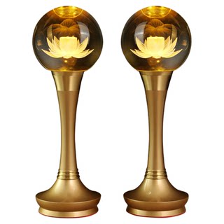 Thickened pure copper imported k9 crystal lotus lamp