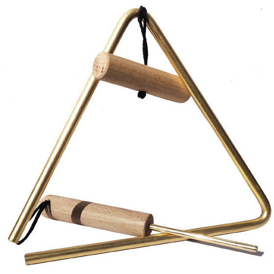 Bronze Triangle Bell 6 -inch Copper Triangle Iron Musical Student 8 -inch Students Back Performance Performing Children Olff Music