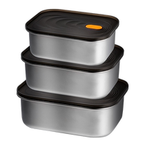 Crisper box 304 food grade stainless steel fruit lunch box with lunch box refrigerator special sealed storage box 1998