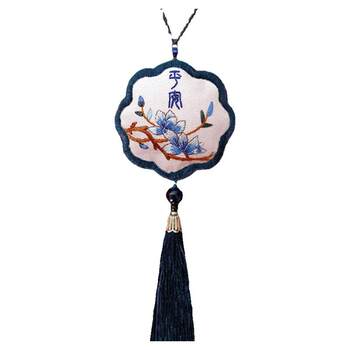 Peace talisman ມື embroidery diy ຊຸດວັດສະດຸ ping an fu keychain sachet ສໍາລັບແຟນວັນເດືອນປີເກີດຂອງຂວັນລົດ pendant