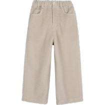 Jiangnan Buyi Childrens Clothing] Winter straight-leg trousers suede loose comfortable and casual boys and girlsjnbybyjnby