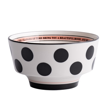 French polka dot ceramic tableware ins light luxury high-end