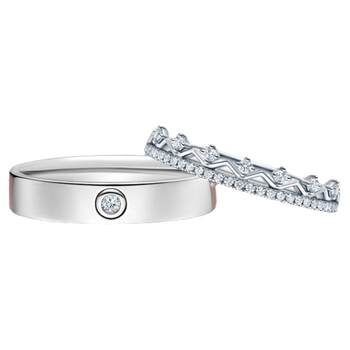 Drlovepalace series 18k gold pair ring