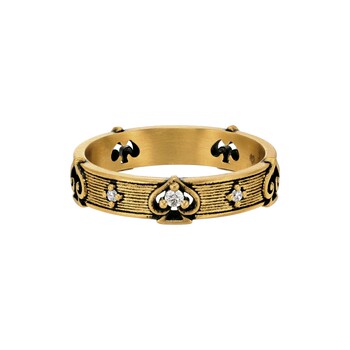 Monologue monologue authority trendy retro gold spade diamond ring multiple gifts birthday gifts