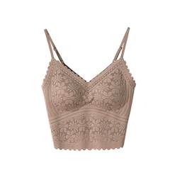 Lace camisole women's inner wear 2024 new style bra with padded all-in-one bottoming and beautiful back underwear for summer outer wear