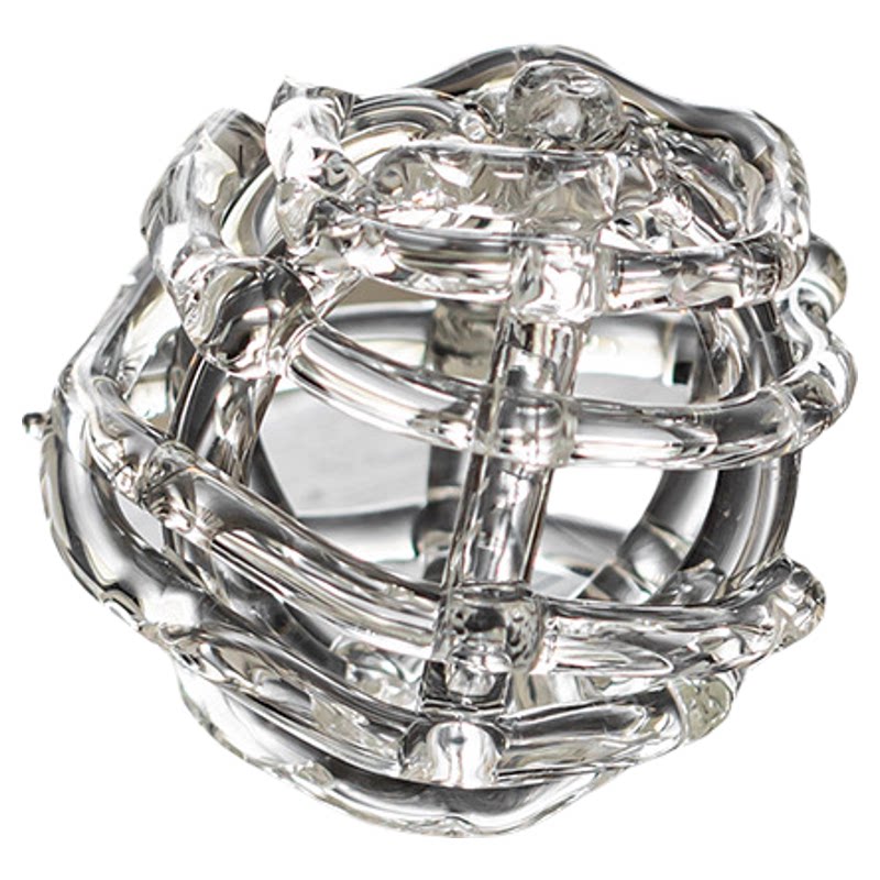Large weighted glass ball sword mountain flower arrangement base vase
