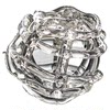 Large weighted glass ball sword mountain flower arrangement base vase