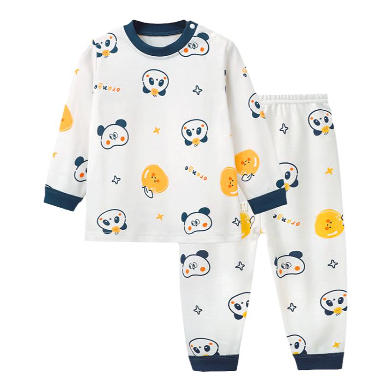 Boys' autumn clothing set, pure cotton autumn and winter children's thermal underwear, baby pajamas, baby autumn pants, girls' home clothes