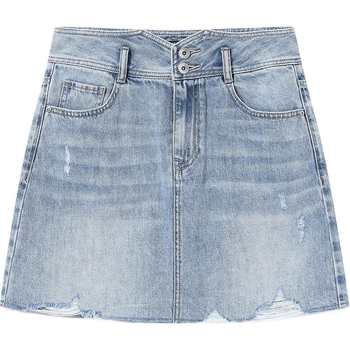 Semir denim skirt ຂອງແມ່ຍິງແຂບດິບ A-line skirt ສ່ວນບຸກຄົນ summer retro skirt ສັ້ນ versatile