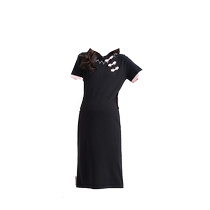 Pregnant women dress thin short sleeve national wind new Chinese style improved bandrobe with a long pregnant woman dress