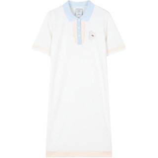 Skechers/斯凯奇正品夏季新款女子运动休闲针织翻领连衣裙