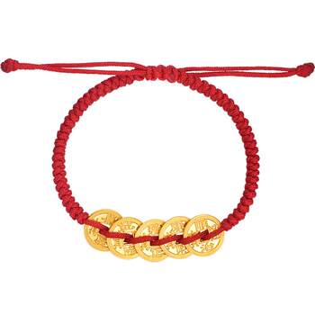 Mingpai jewelry gold five emperors money bracelet