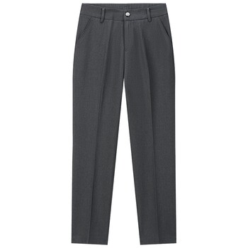 Baisi dun comfortable slim ninth straight leg pants