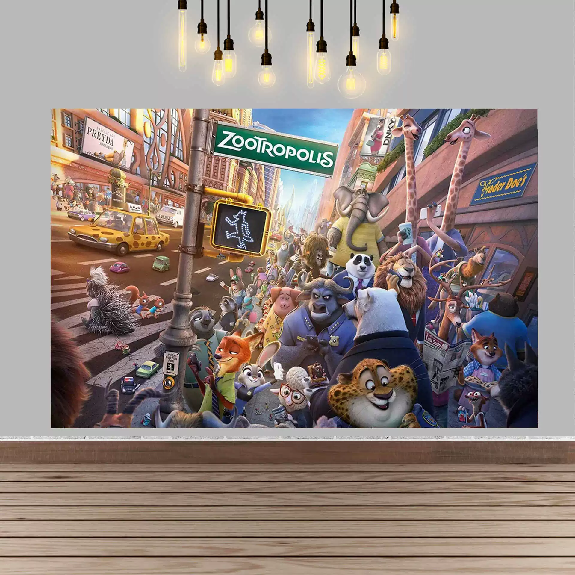 Набор украшения дня рождения Зootopia фильм Тематическое оформление праздник детский скатерть посуда набор