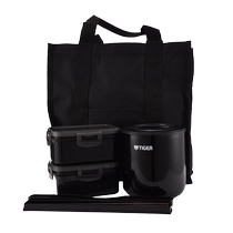 (Self-operated) Japanese tiger brand insulated lunch box portable bag lunch box stainless steel Japanese lunch box microwave