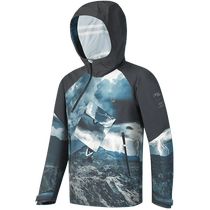 FILA｜BBC EARTH co-branded series Fila mens 24 autumn new outdoor sports loose hooded woven jacket