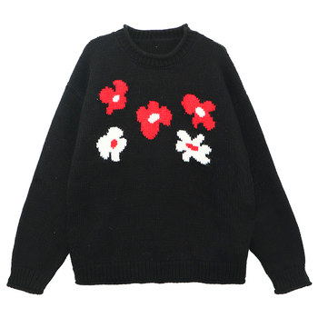 Deer and bird flower series | japanese flower round neck/cardwear sweater 6410/6411