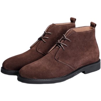 Desert boots men's velvet ຫນັງແທ້ Martin boots British high-top short boots training mid-top retro men's warm boots