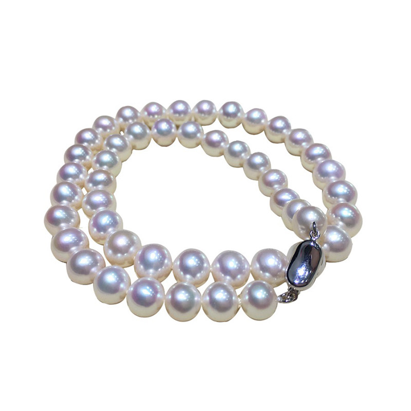 Zhuji Freshwater Pearl Necklace Mother's Style Perfect Round