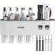 Fully automatic toothpaste squeezer artifact wall-mounted household squeezer set without punching bathroom toothbrush rack